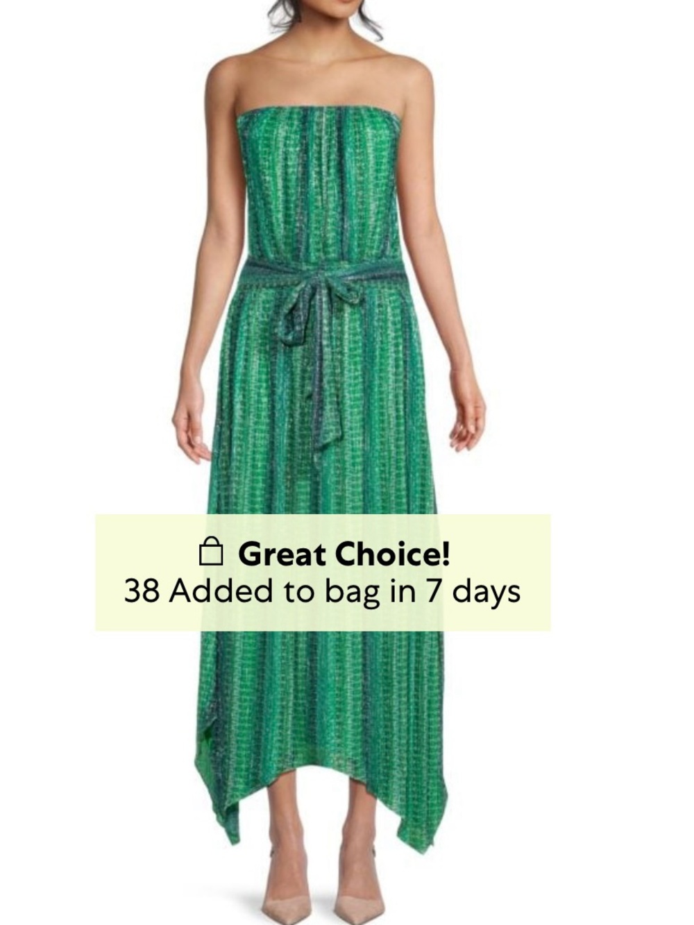 Ramy Brook Strapless ‘Belted’Midi Dress